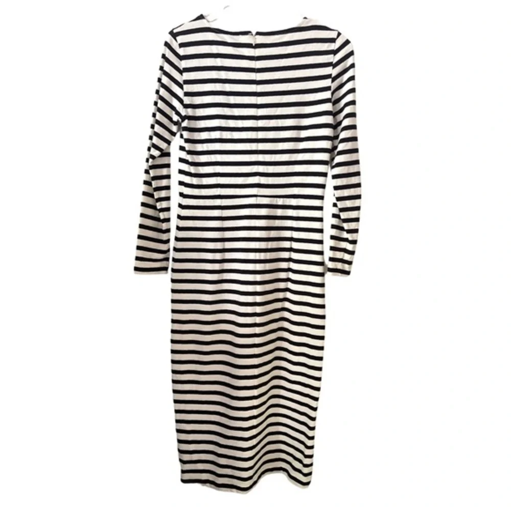 J. CREW Striped Long Sleeve Cotton MIDI Dress‎ Size 2 NWOT Summer Spring Soft